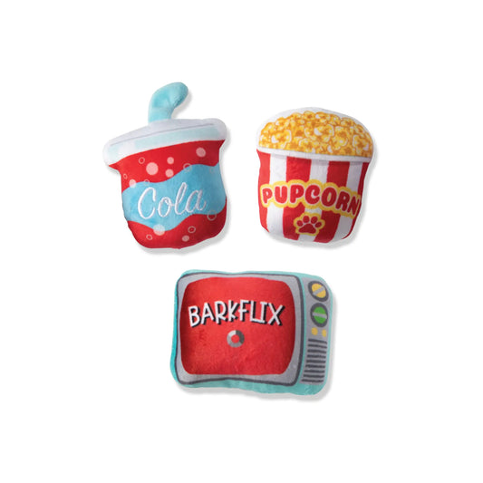 Movie Night 3 Piece Toy Set for Small Dogs